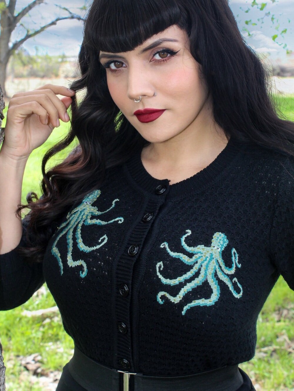Mischief Made The Waltz Of The Octopus Cropped Cardigan